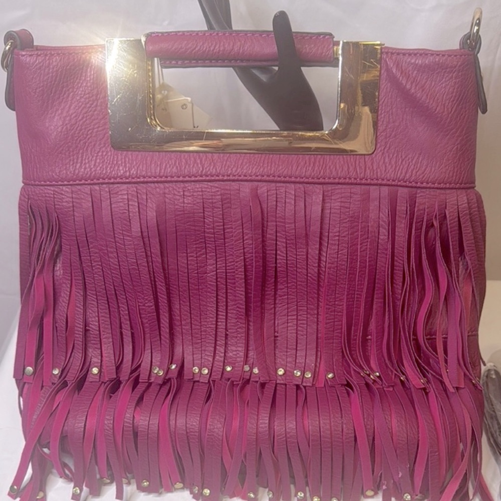 Fringed Pink Handbag